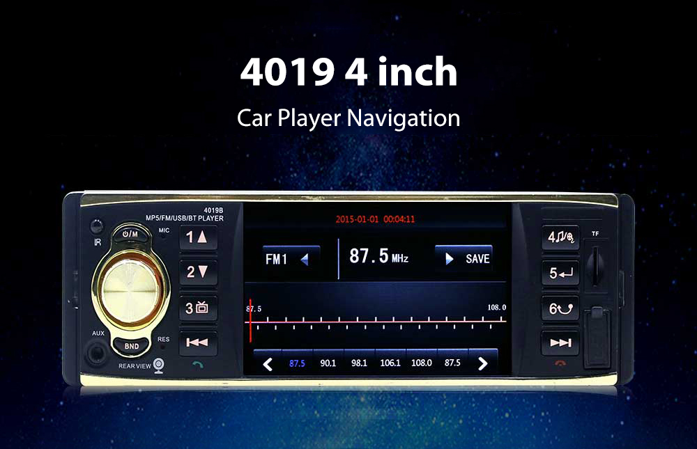 4019 Support Driving Record / Bluetooth Handsfree / FM / HD Video Car Player
